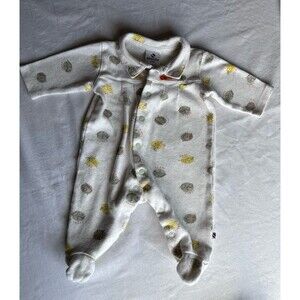 VTG 90s Absorba Baby Romper Animal Print Footed Sleeper Storybook 0-3M Unisex